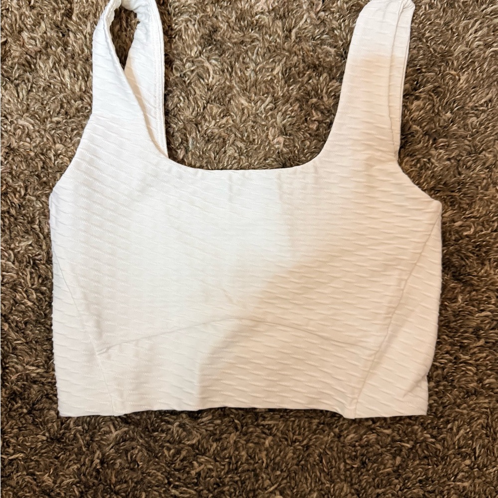 Energetiks white dance bra textured adult Xxs